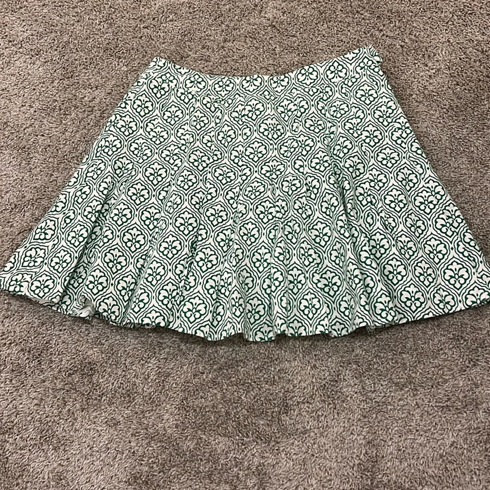 Anthropologie THML skirt M Medium Green Lined‎ Preppy Coastal Beach Cruise Mini